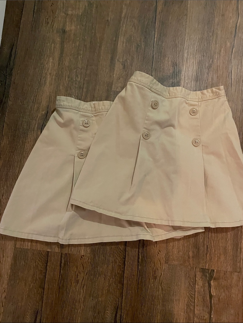 The Children's Place Beige Button-Detail Uniform Skort set